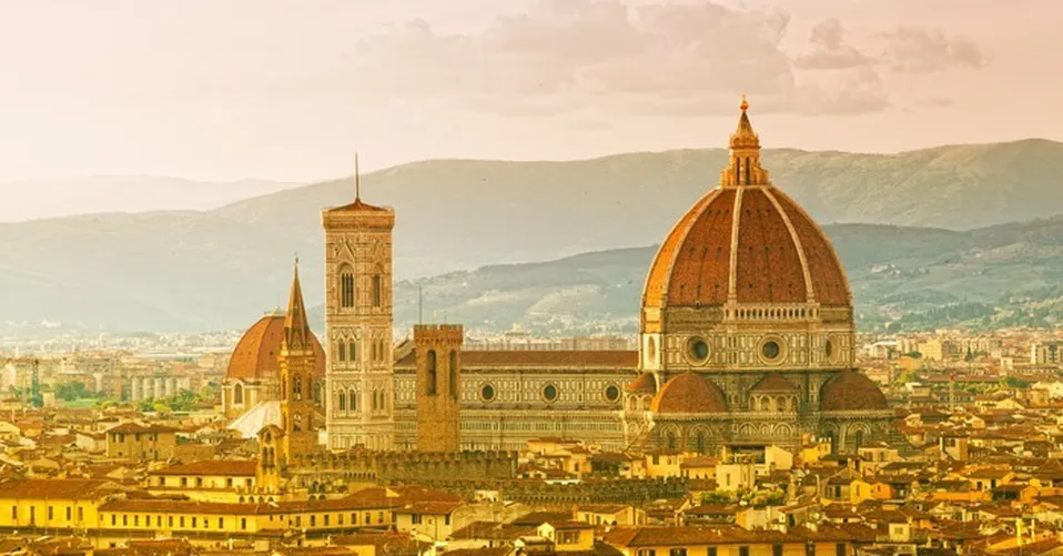 Florence cathedral at sunset